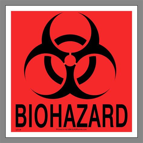 Printable Biohazard Sticker